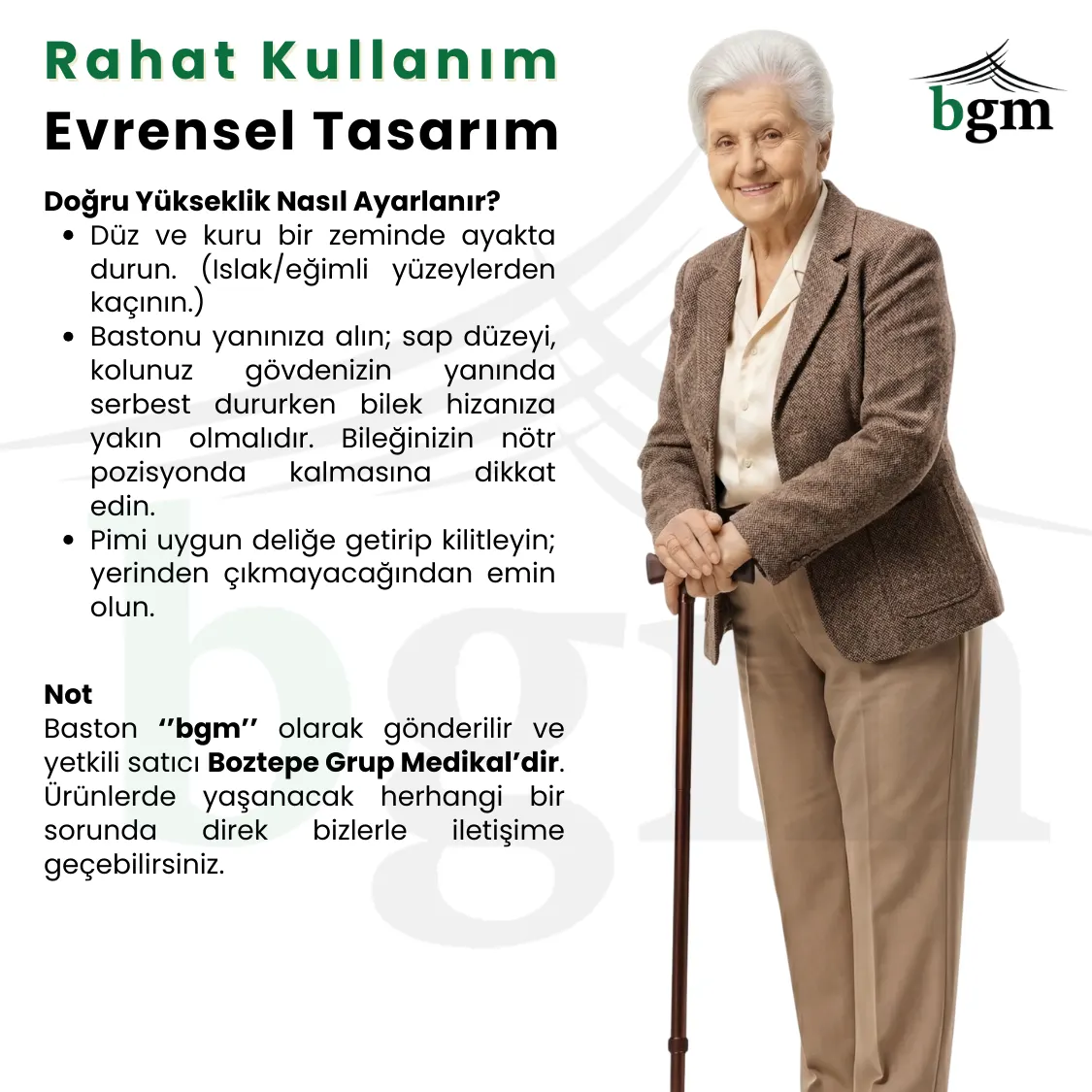 Baston Ayarlanabilir Denge Bastonu -Bronz- Asa Alüminyum Yüksek Kalite - Görsel 5