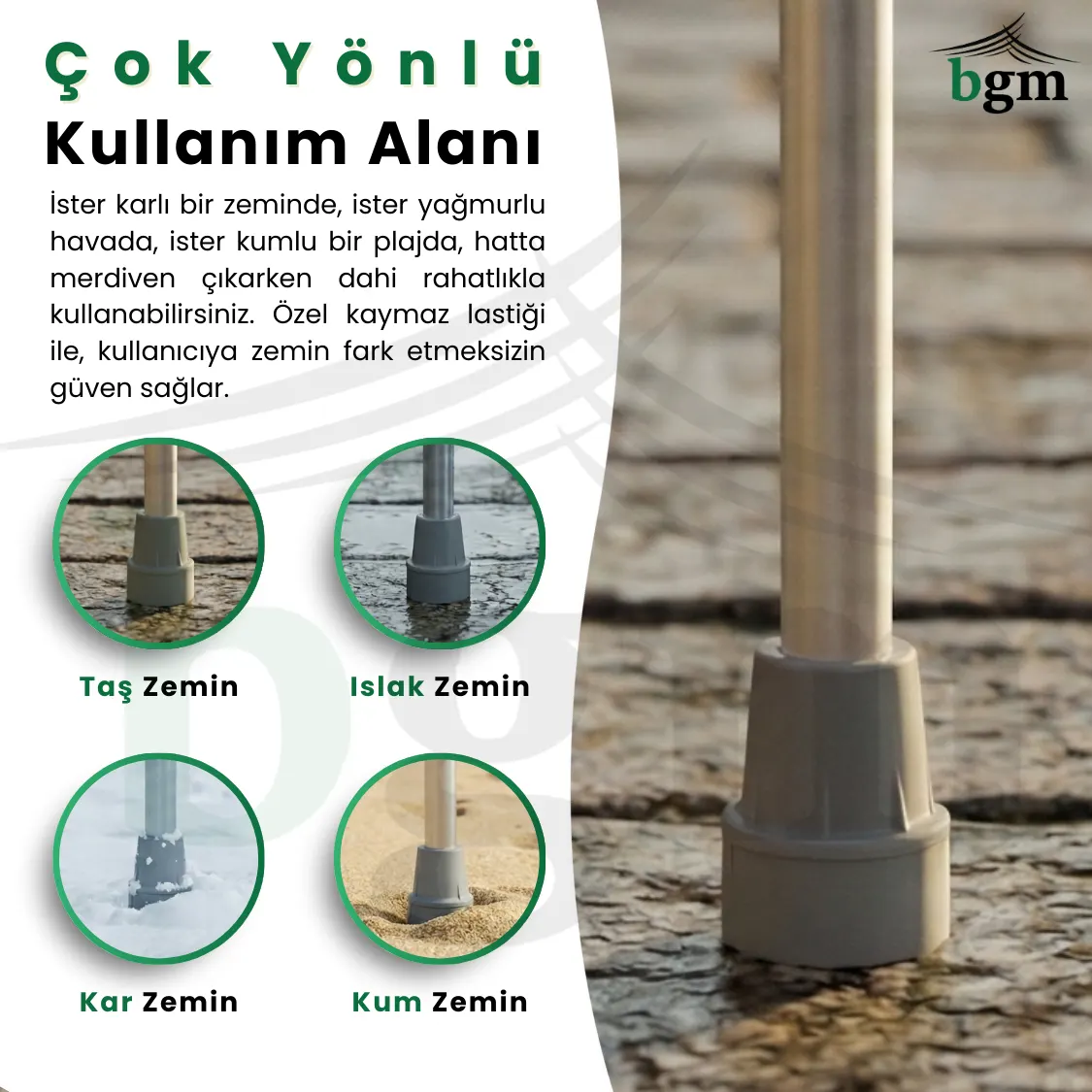 Koltuk Değneği 1 Çift Yüksek Kalite Ayarlanabilir Ortopedik Yürüme Desteği Değneği - Görsel 4