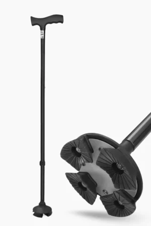 Siyah Akıllı Baston- Asa- Yüksek Kalite Denge Bastonu Siyah