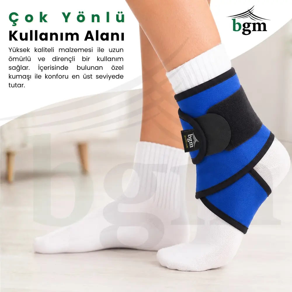 Basit Ayak Bilekliği Bandajı – 8 Bandajı Premium Neopren Ayak Bilekliği Desteği - Görsel 6