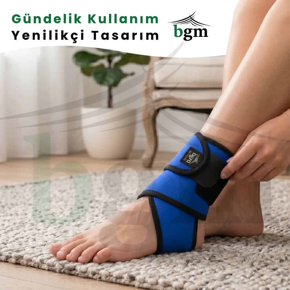 Basit Ayak Bilekliği Bandajı – 8 Bandajı Premium Neopren Ayak Bilekliği Desteği - Görsel 7