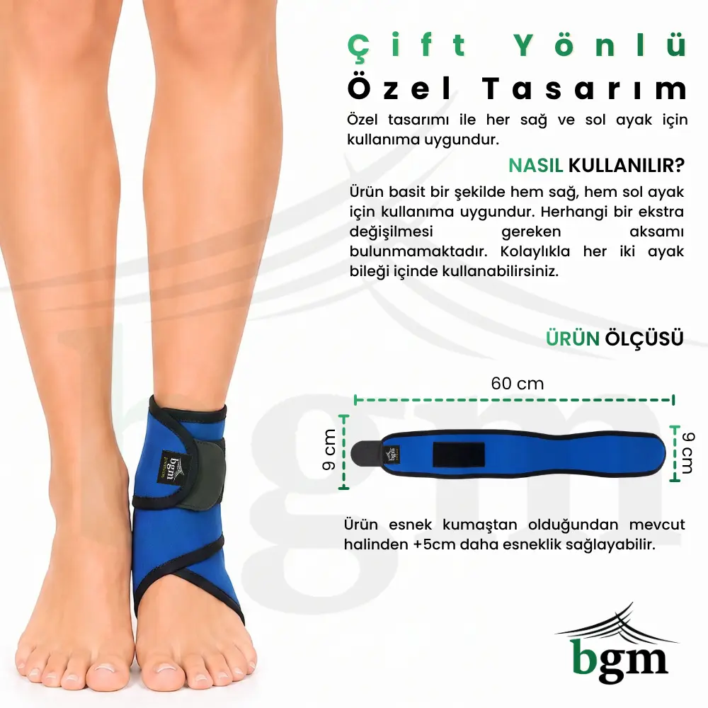 Basit Ayak Bilekliği Bandajı – 8 Bandajı Premium Neopren Ayak Bilekliği Desteği - Görsel 9