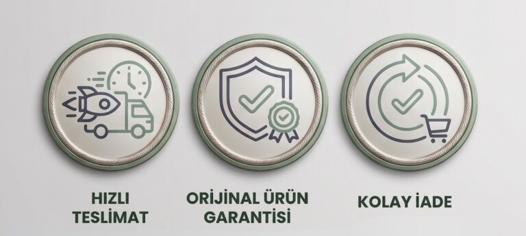 Hızlı teslimat, orijinal ürün garantisi ve kolay iade