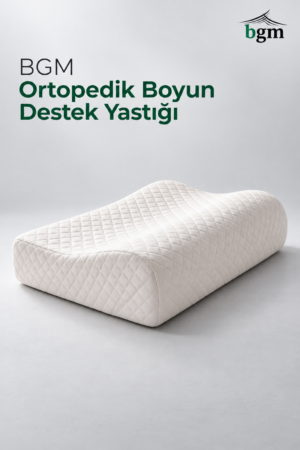 BGM Büyük Boy Ortopedik Visco Boyun Destekli Yastık (Çantalı)