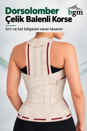 BGM Dorsolomber Çelik Balenli Korse – Sırt ve Bel Destek Korsesi