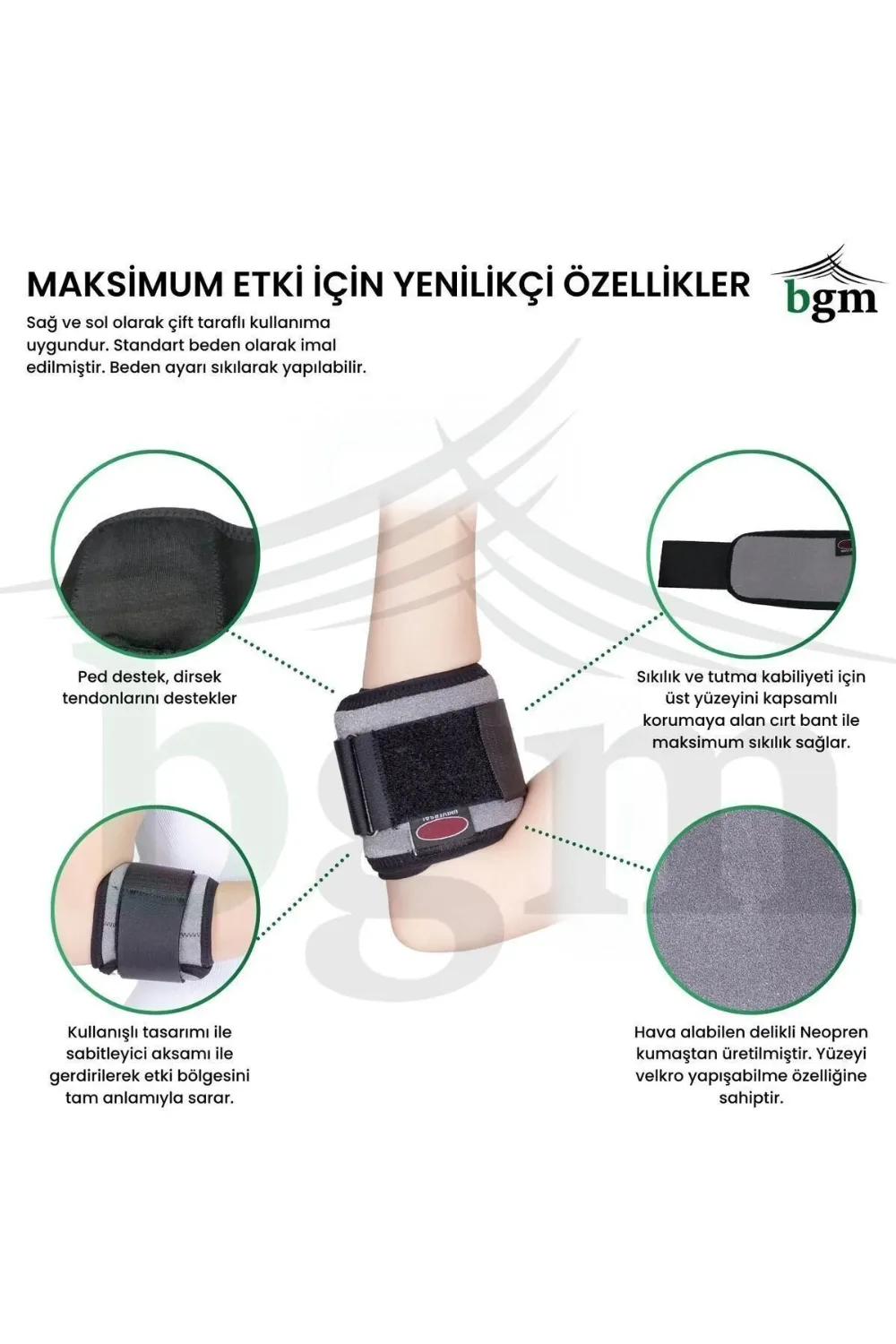 BGM Epikondilit Bandajı – Tenisçi ve Golfçü Dirseği Bandı