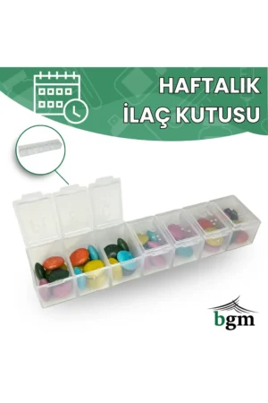 BGM Haftalık İlaç Kutusu – 7 Bölmeli İlaç Düzenleyici
