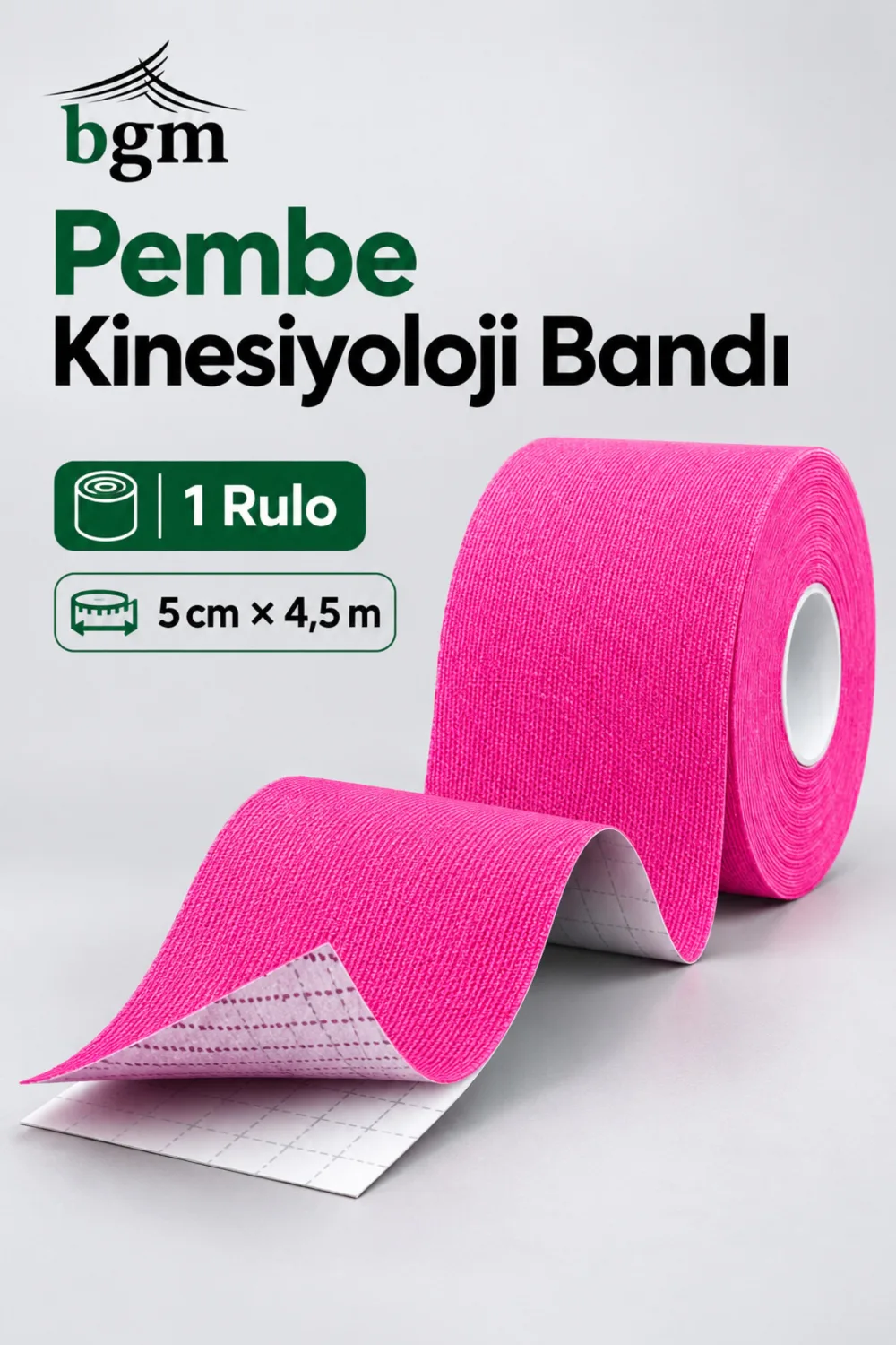 BGM Kinezyo Bant (Ağrı Bandı) 5 cm x 4,5 m – Renkli Sporcu Bandı