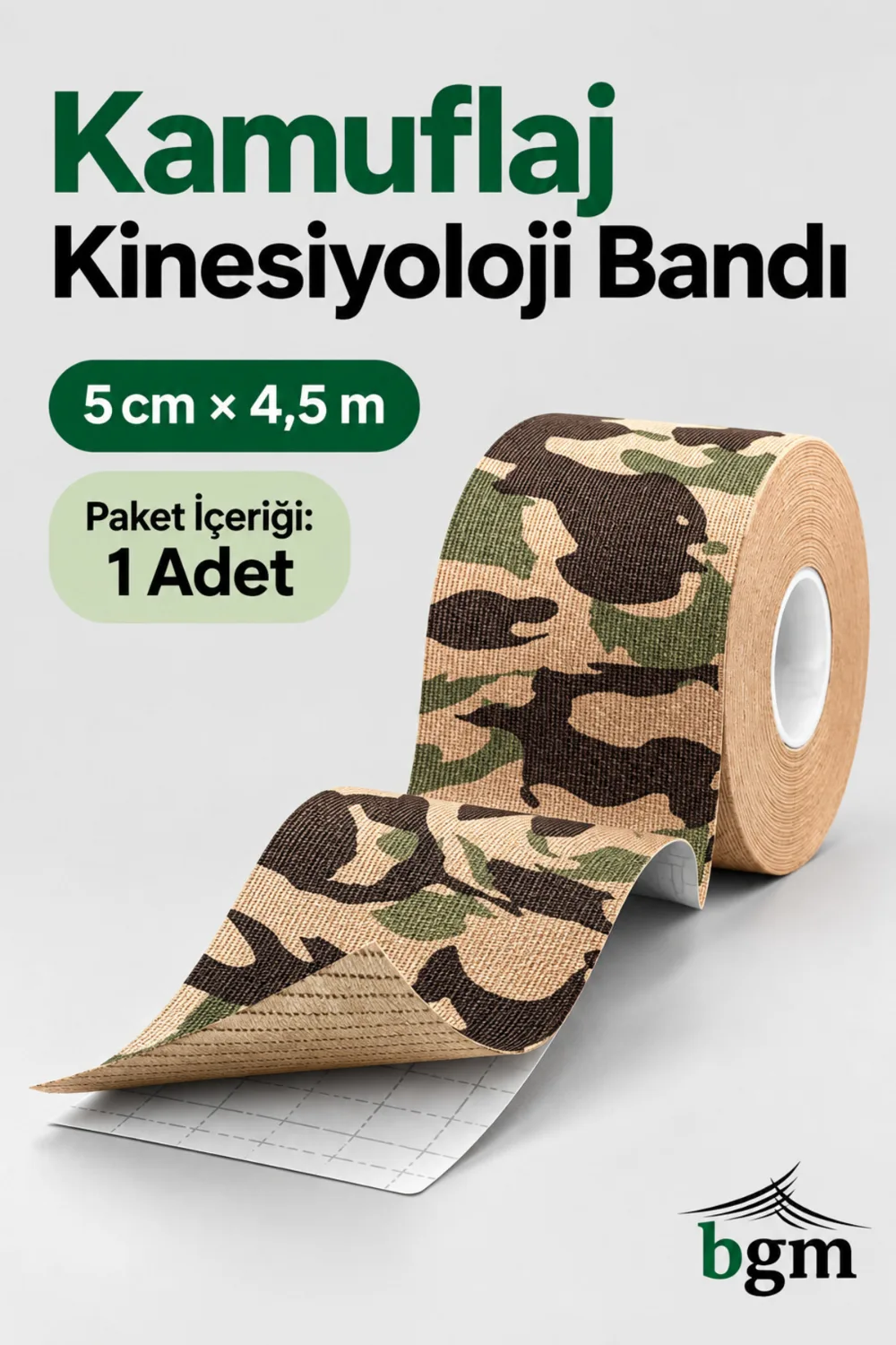 BGM Kinezyo Bant (Ağrı Bandı) 5 cm x 4,5 m – Renkli Sporcu Bandı