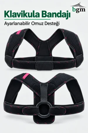 BGM Klavikula Bandajı – Ayarlanabilir Omuz ve Dik Duruş Desteği