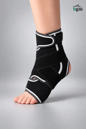 BGM Ligament Destekli Ayak Bilekliği – 8 Bandajlı (Siyah)