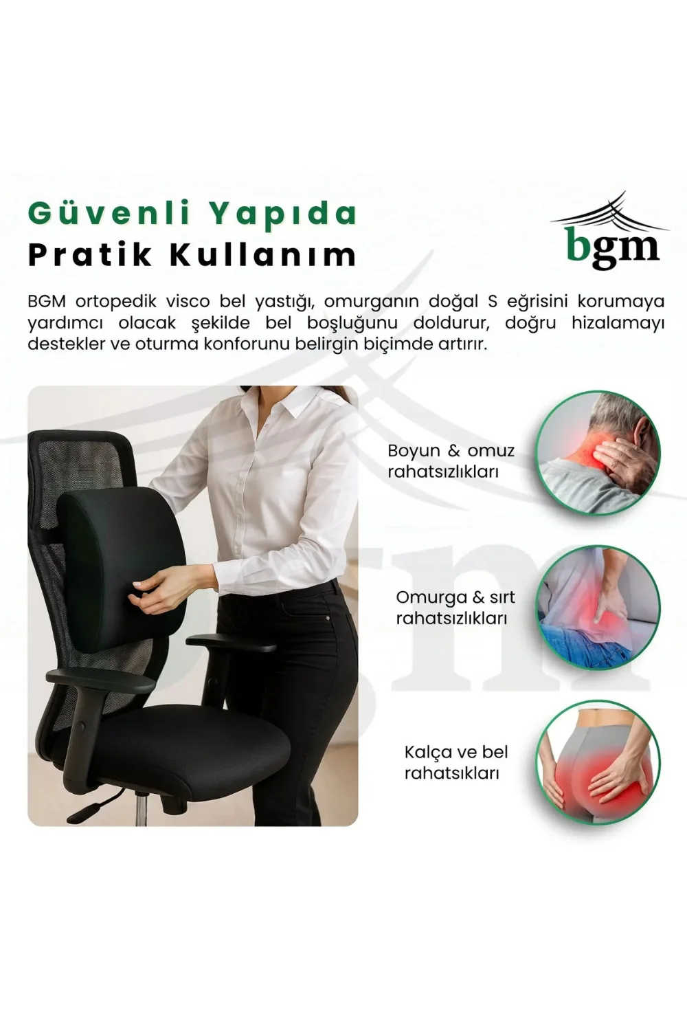 BGM Ortopedik Visco Bel Minderi (Memory Foam)