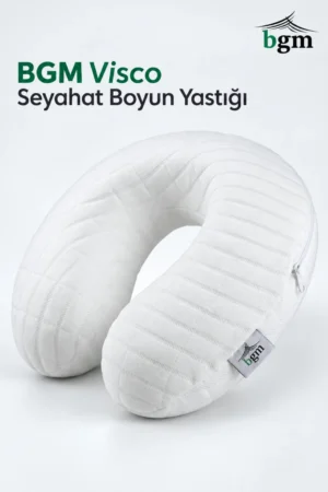 BGM Ortopedik Visco Seyahat Yastığı-Beyaz
