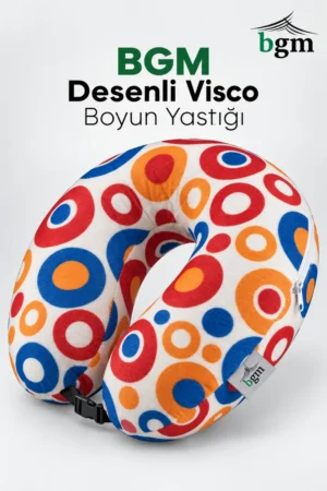 BGM Ortopedik Visco Seyahat Yastığı-Daire Desenli Kılıf