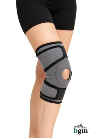 BGM Patella Destekli Dizlik – Neopren, Ayarlanabilir (Gri)