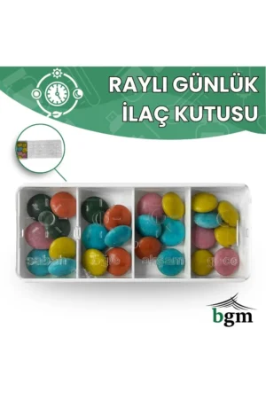BGM Raylı Günlük İlaç Kutusu – 4 Bölmeli