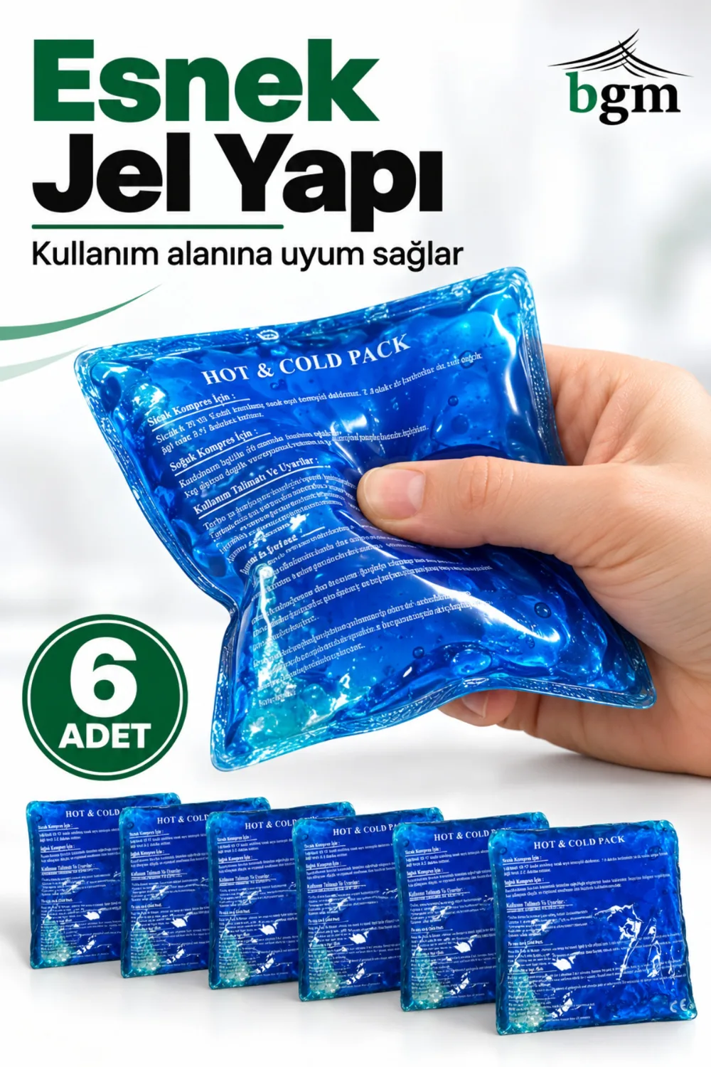 BGM Sıcak Soğuk Jel Kompres – Küçük Boy 13 x 13 cm