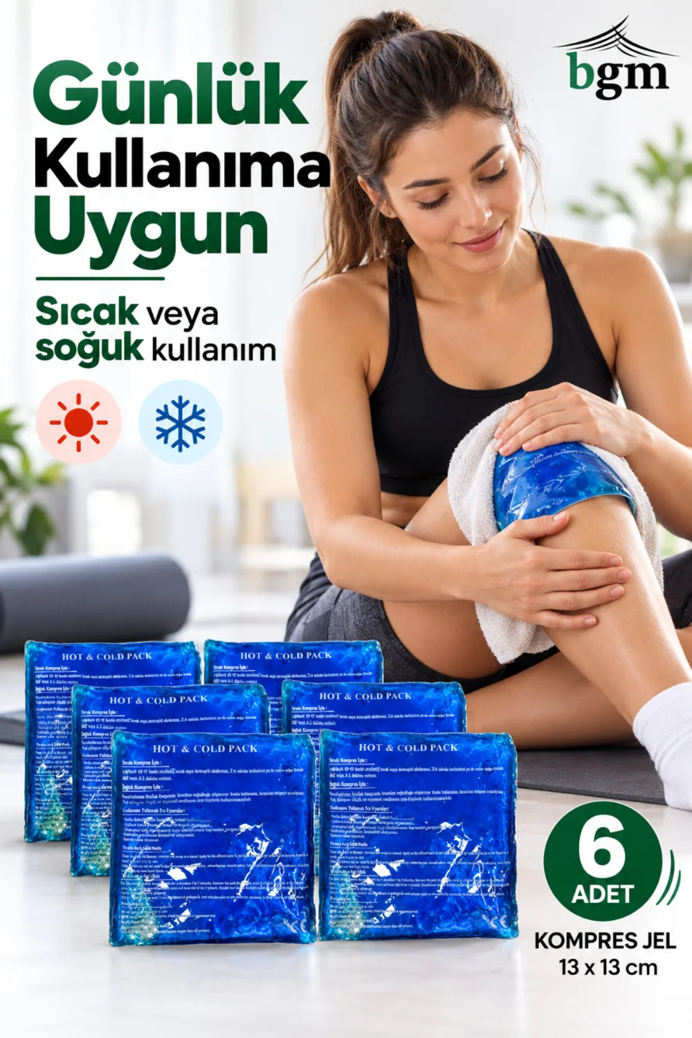BGM Sıcak Soğuk Jel Kompres – Küçük Boy 13 x 13 cm