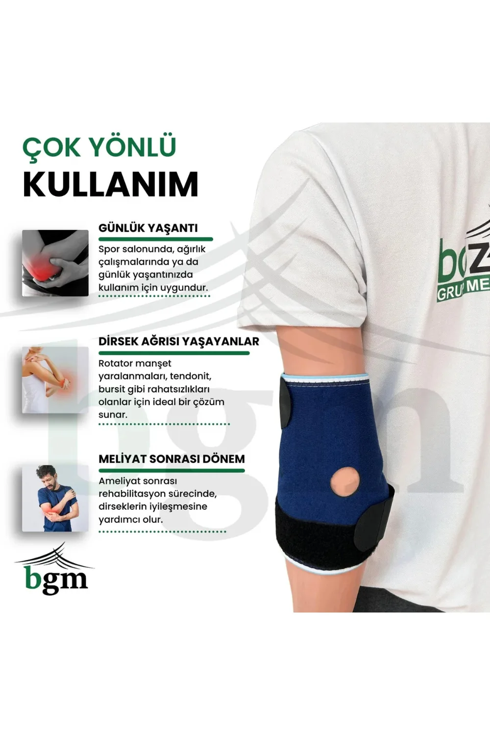 BGM Uzun Epikondilit Bandajı – Ortopedik Dirseklik